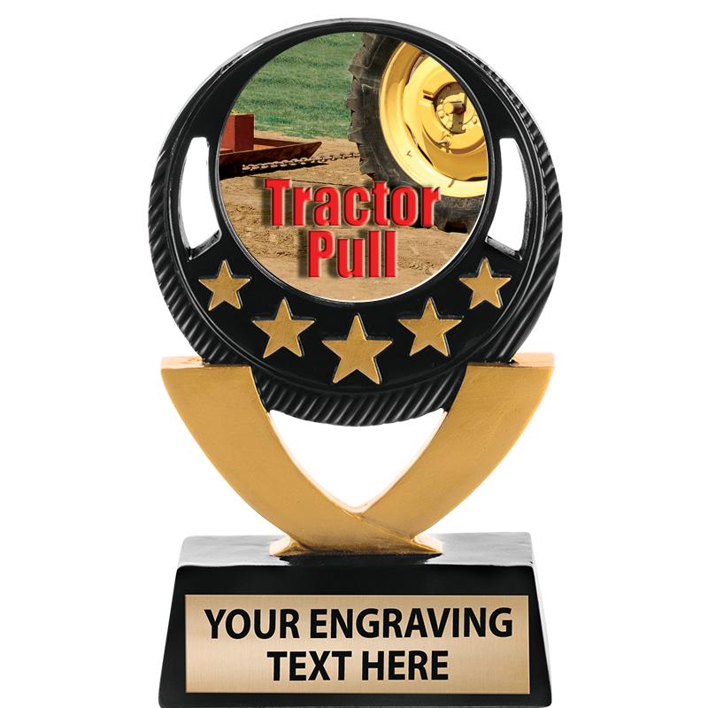 5"FIVE STAR BLK-GLD INS SCULP