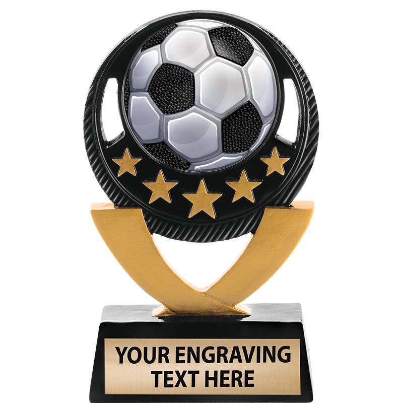 5"FIVE STAR BLK-GLD INS SCULP