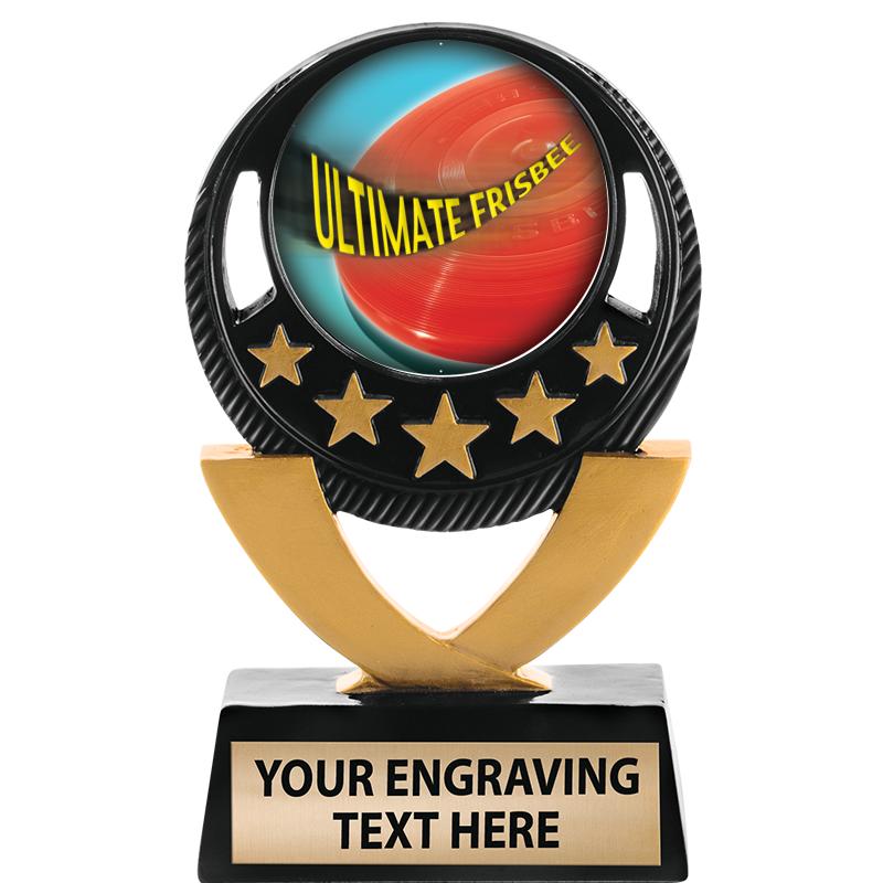 5"FIVE STAR BLK-GLD INS SCULP