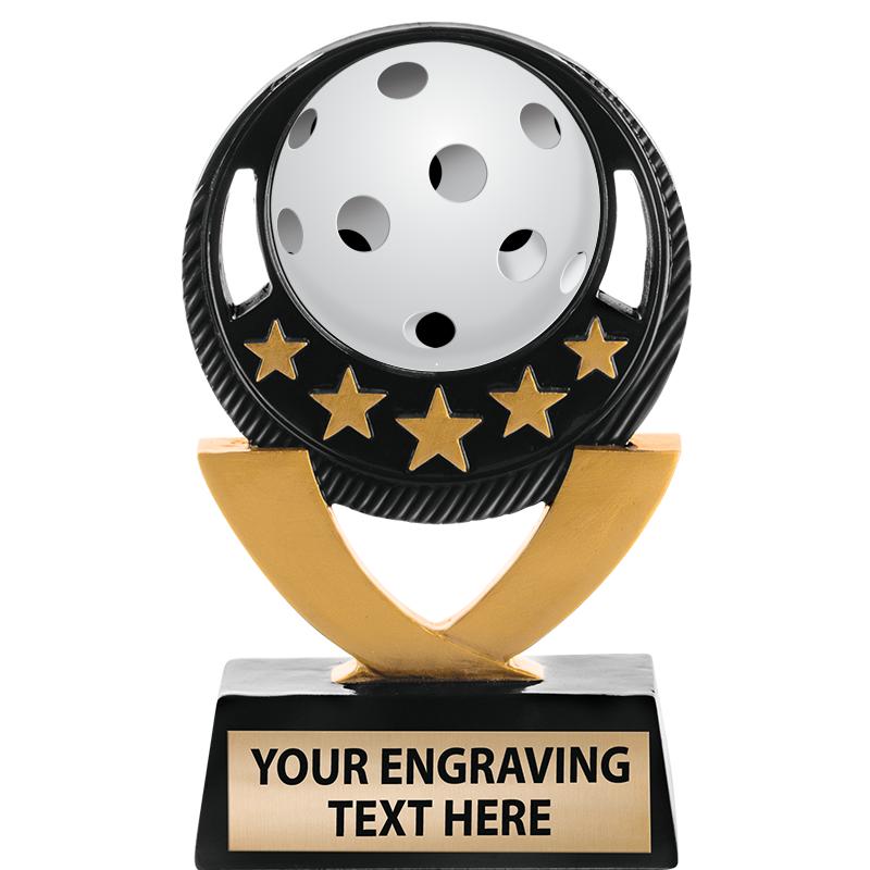 5"FIVE STAR BLK-GLD INS SCULP