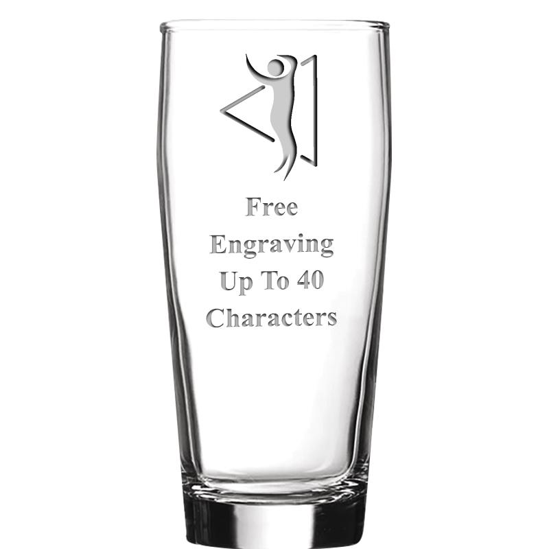 16 OZ NOBLE HOPS BEER GLASS