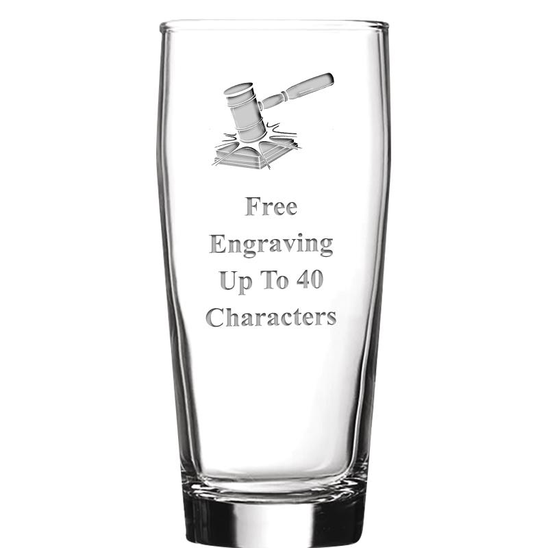 16 OZ NOBLE HOPS BEER GLASS