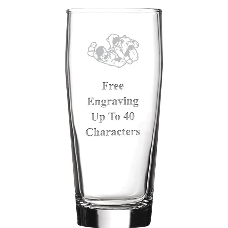 16 OZ NOBLE HOPS BEER GLASS