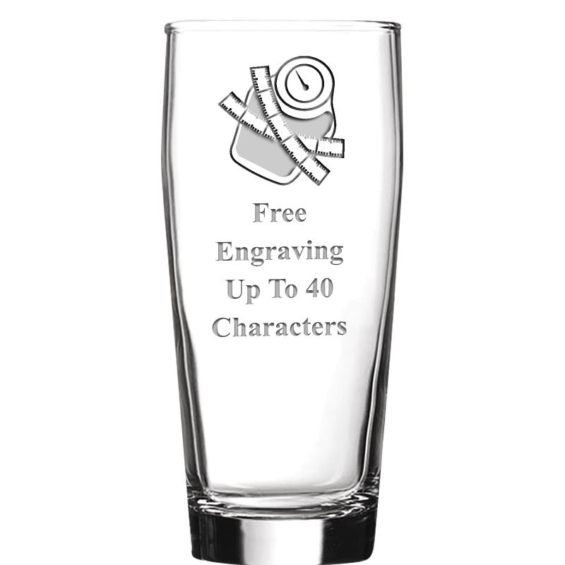 16 OZ NOBLE HOPS BEER GLASS