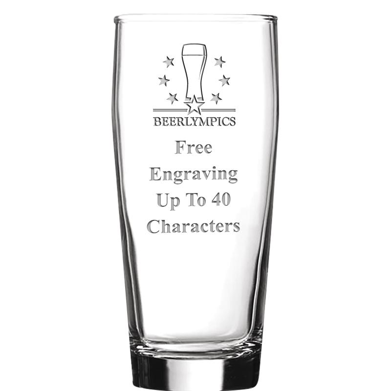 16 OZ NOBLE HOPS BEER GLASS