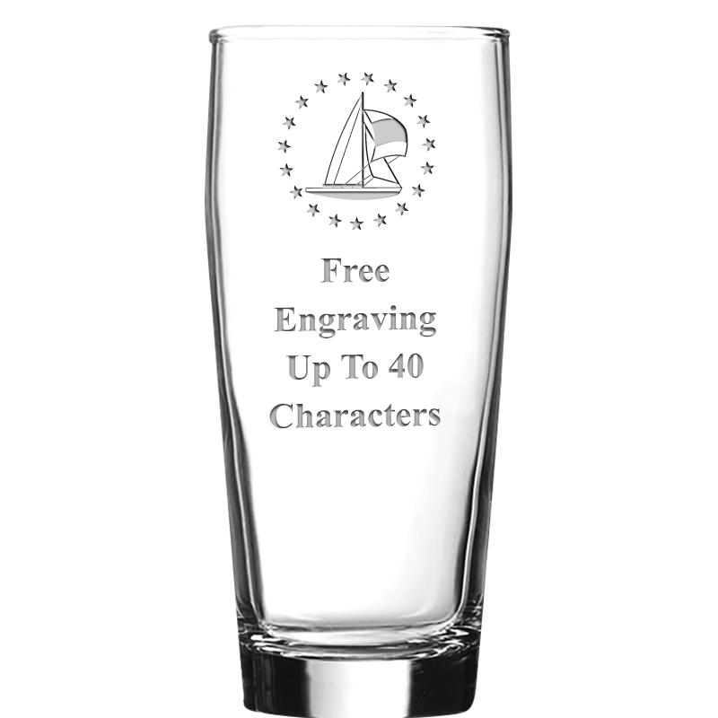 16 OZ NOBLE HOPS BEER GLASS