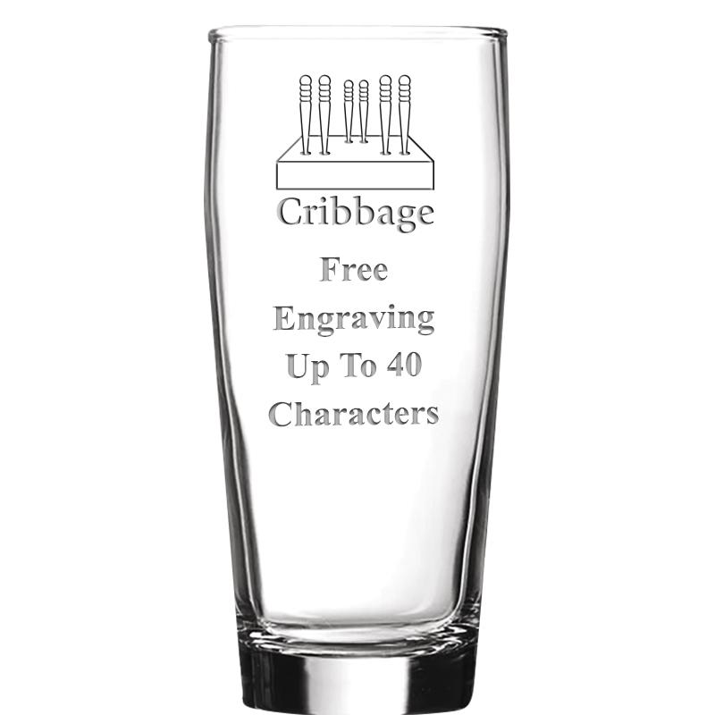 16 OZ NOBLE HOPS BEER GLASS