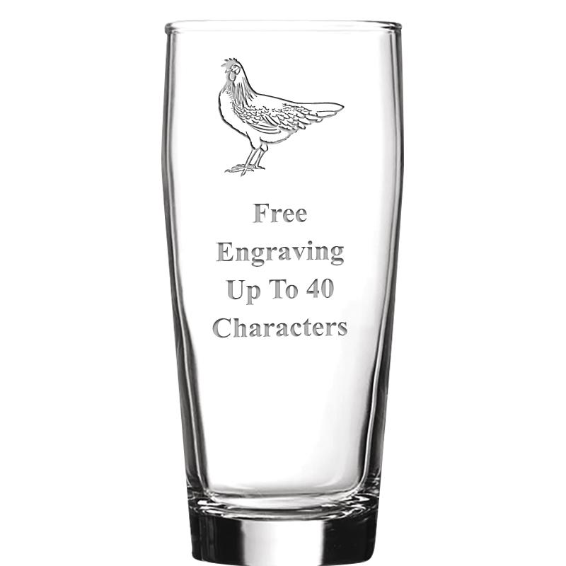 16 OZ NOBLE HOPS BEER GLASS