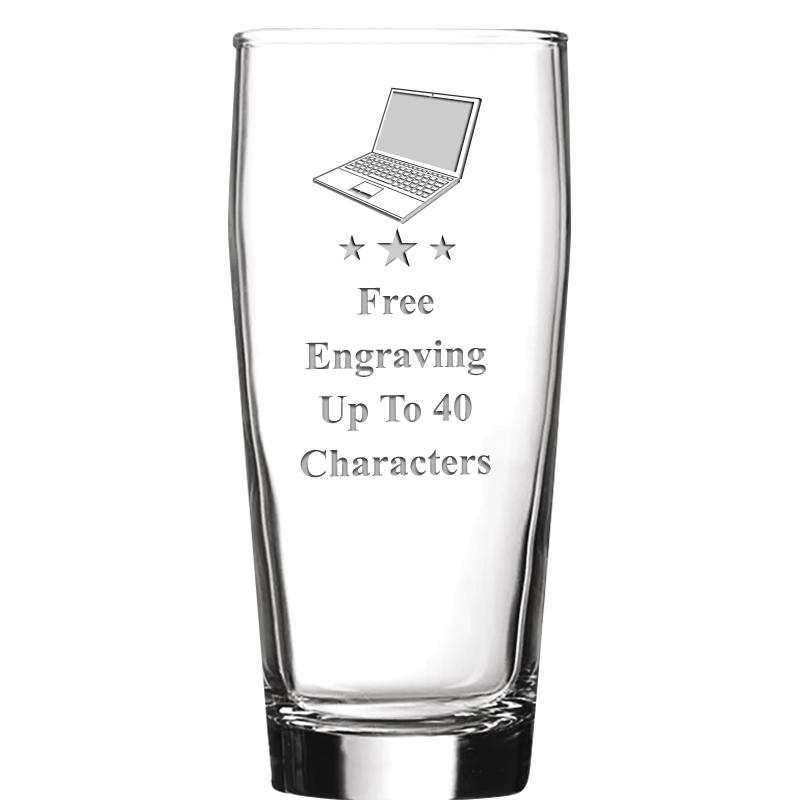 16 OZ NOBLE HOPS BEER GLASS