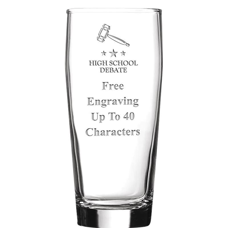 16 OZ NOBLE HOPS BEER GLASS