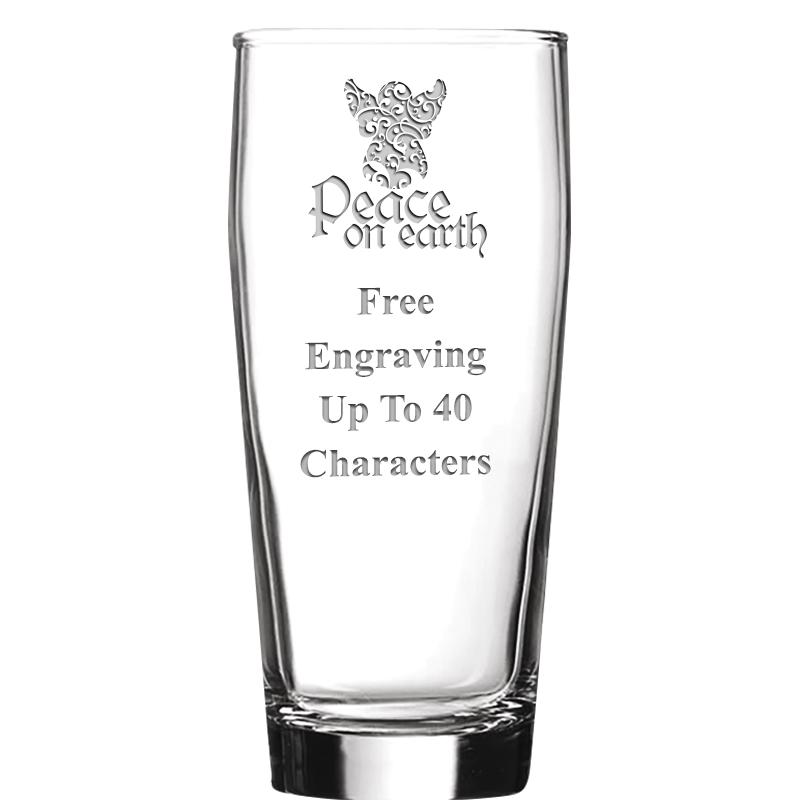 16 OZ NOBLE HOPS BEER GLASS