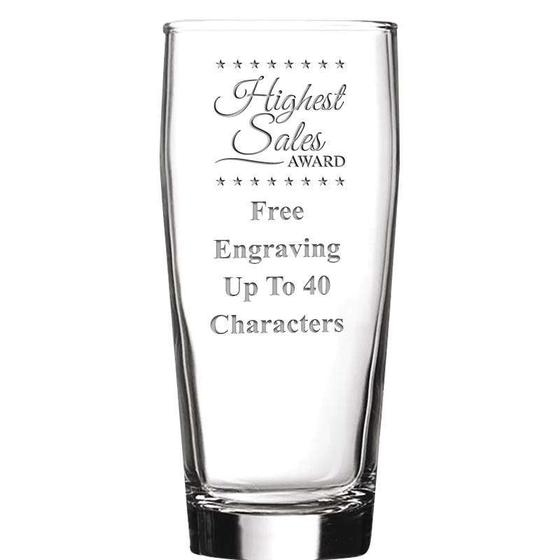 16 OZ NOBLE HOPS BEER GLASS