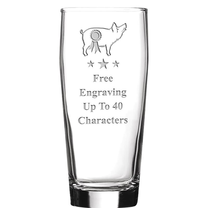 16 OZ NOBLE HOPS BEER GLASS