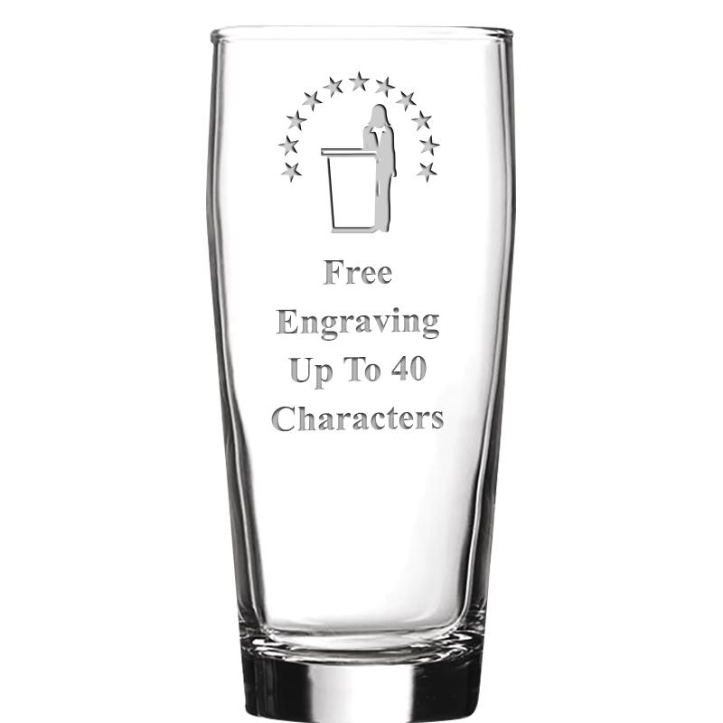 16 OZ NOBLE HOPS BEER GLASS