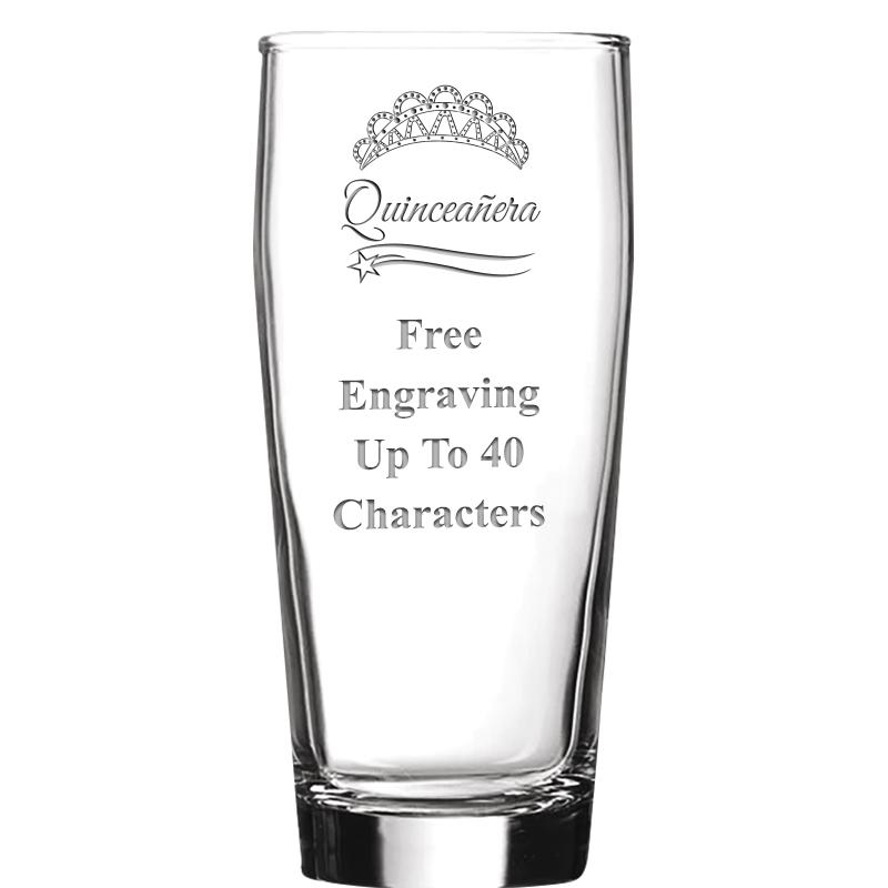 16 OZ NOBLE HOPS BEER GLASS