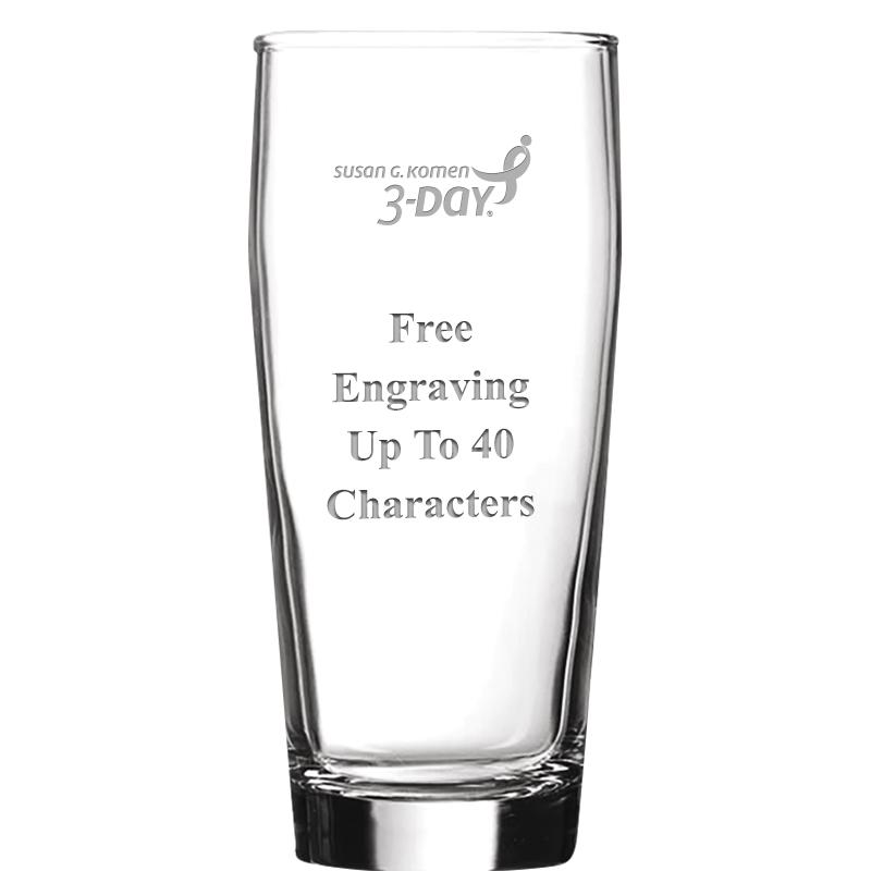 16 OZ NOBLE HOPS BEER GLASS
