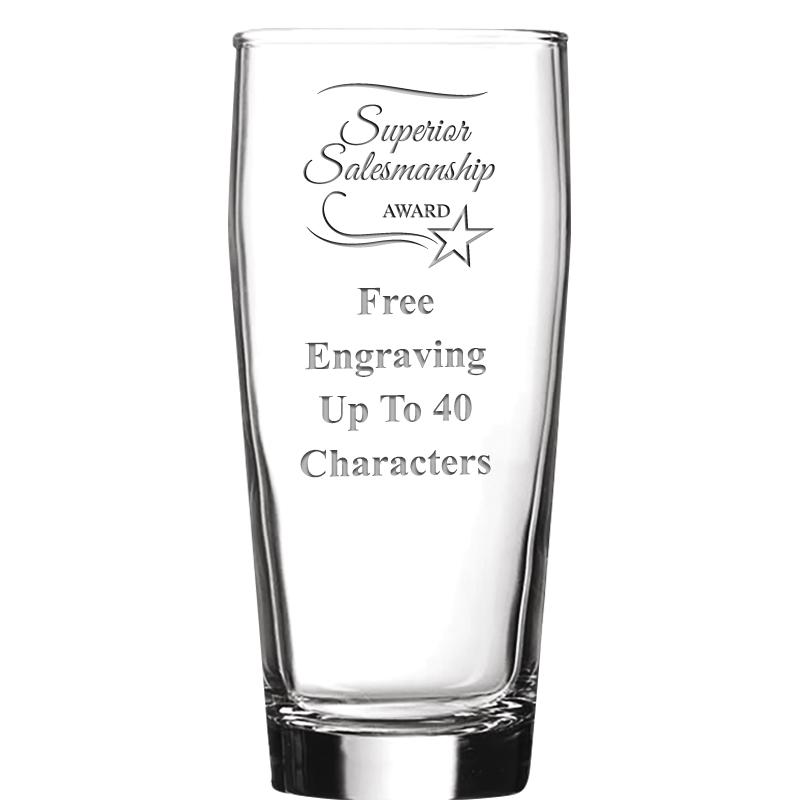 16 OZ NOBLE HOPS BEER GLASS