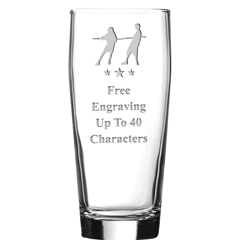 16 OZ NOBLE HOPS BEER GLASS