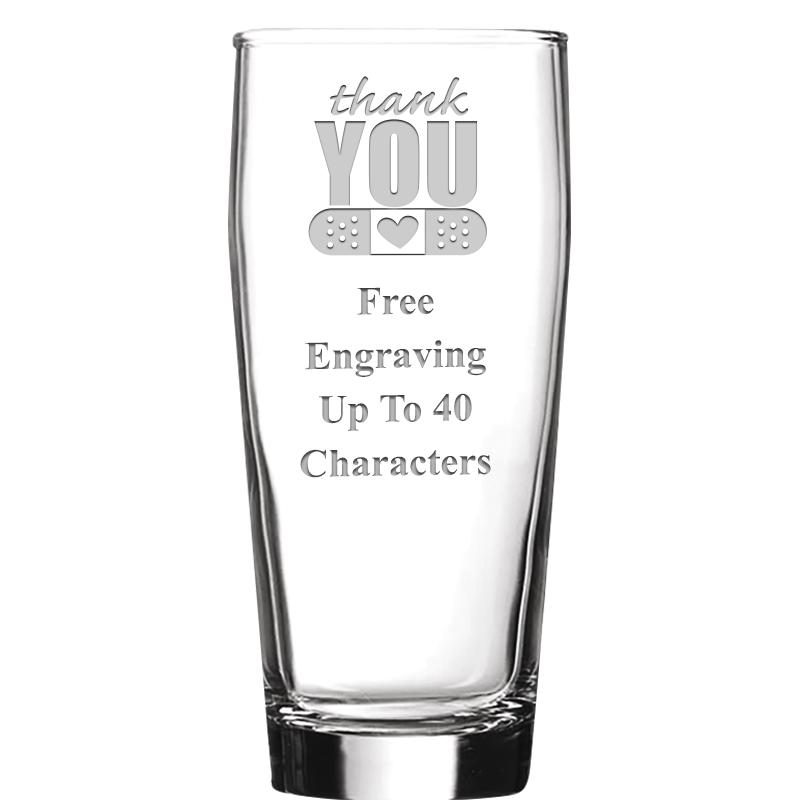 16 OZ NOBLE HOPS BEER GLASS