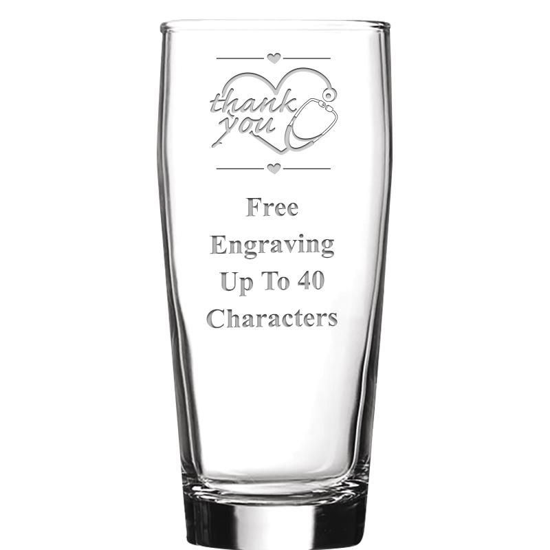 16 OZ NOBLE HOPS BEER GLASS