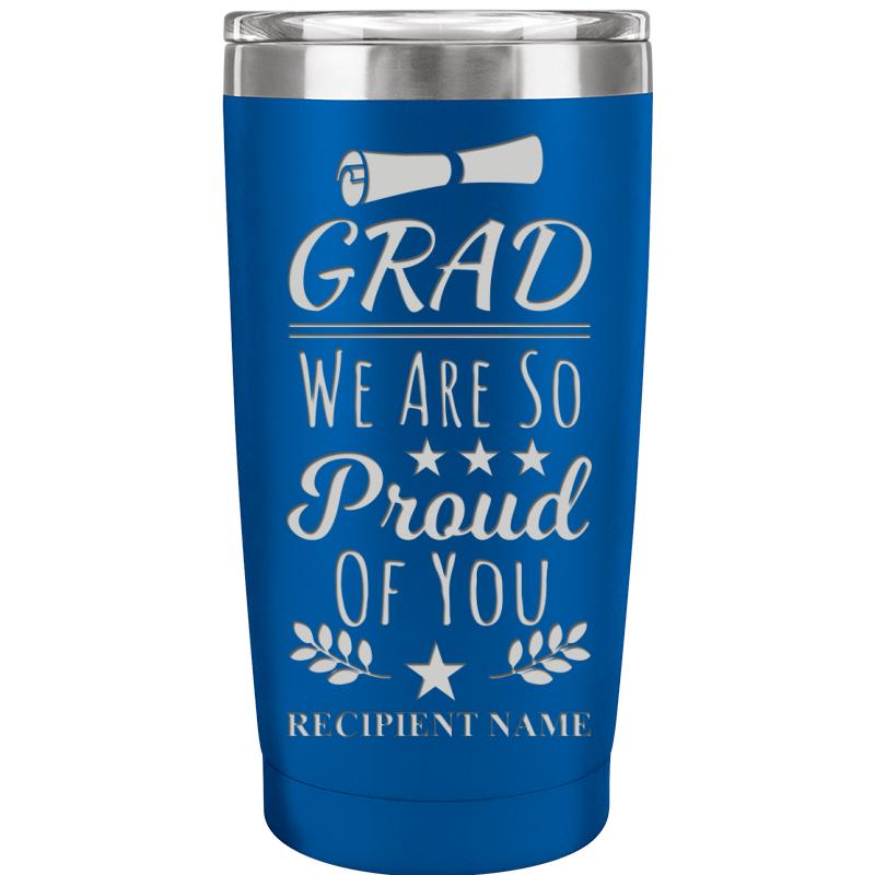 20ozGRADUATION TUMBLER MAT BL