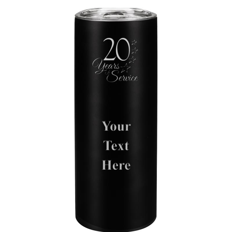 SLIM TUMBLER 20OZ BLACK