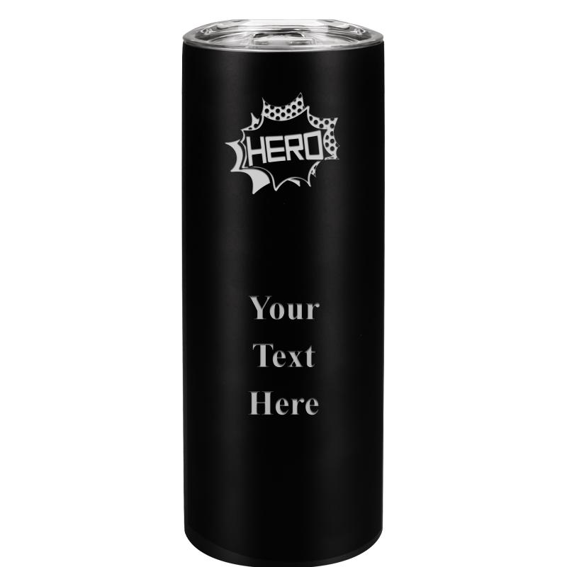SLIM TUMBLER 20OZ BLACK