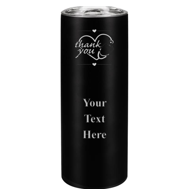 SLIM TUMBLER 20OZ BLACK