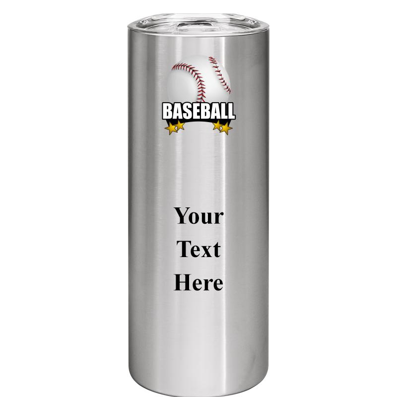 SLIM TUMBLER 20OZ SILVER