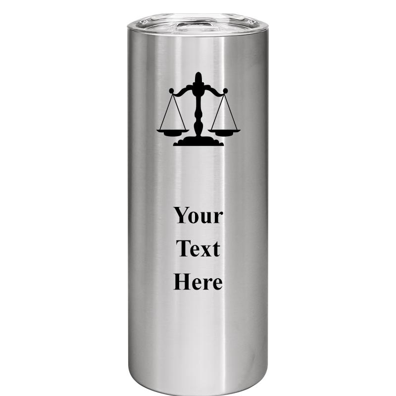 SLIM TUMBLER 20OZ SILVER
