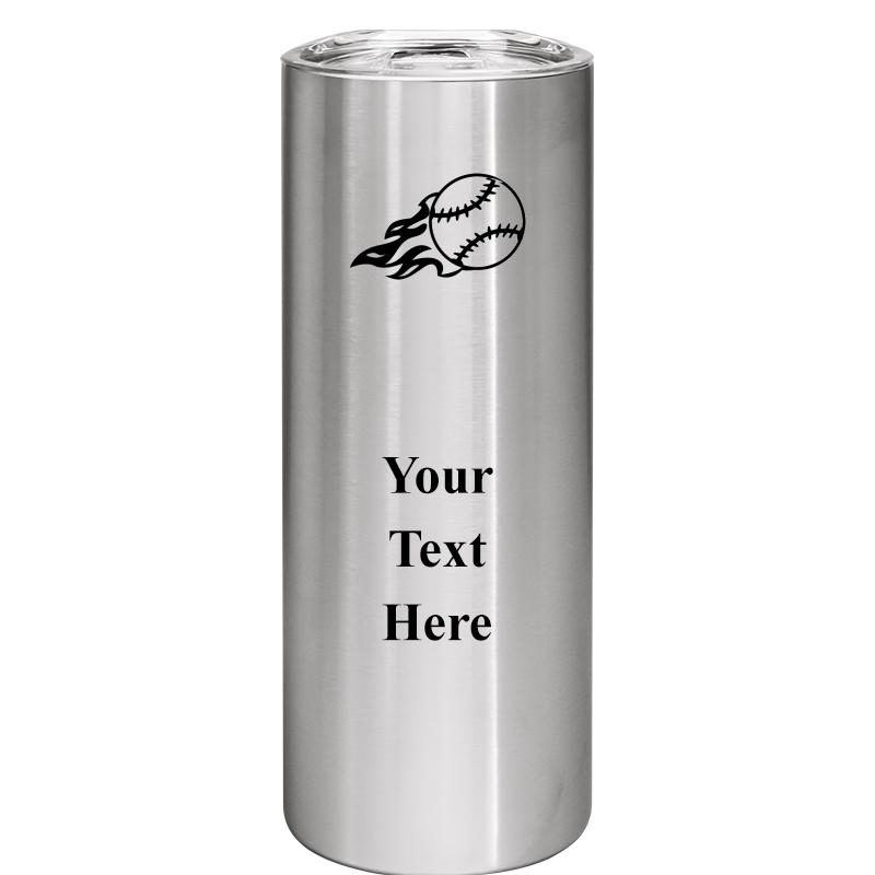 SLIM TUMBLER 20OZ SILVER