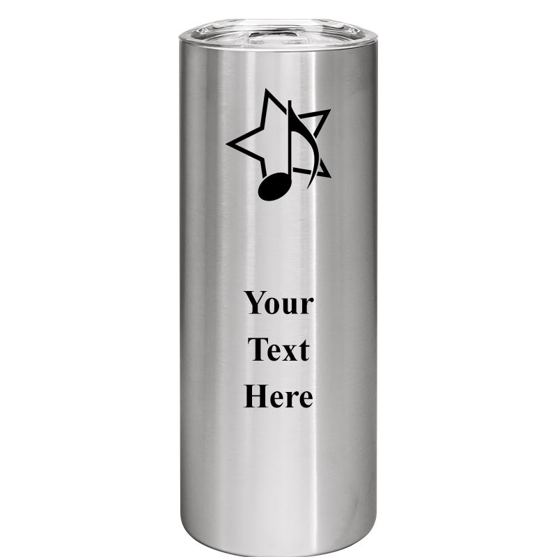 SLIM TUMBLER 20OZ SILVER