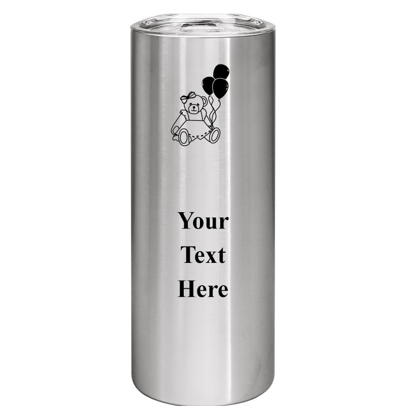 SLIM TUMBLER 20OZ SILVER