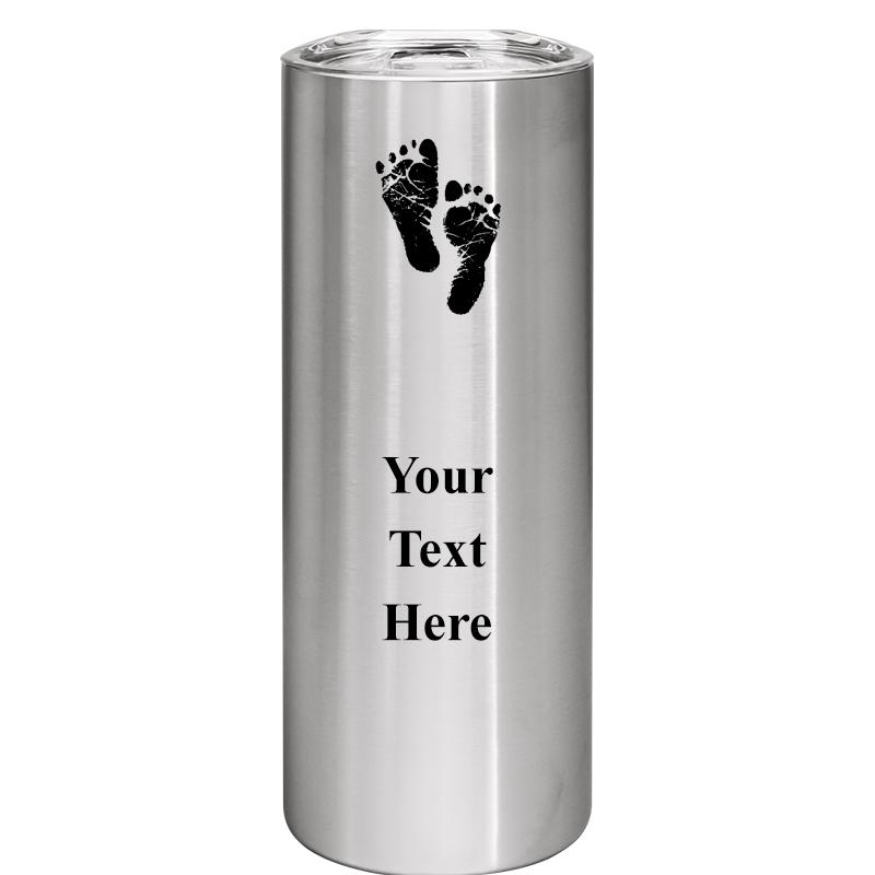 SLIM TUMBLER 20OZ SILVER