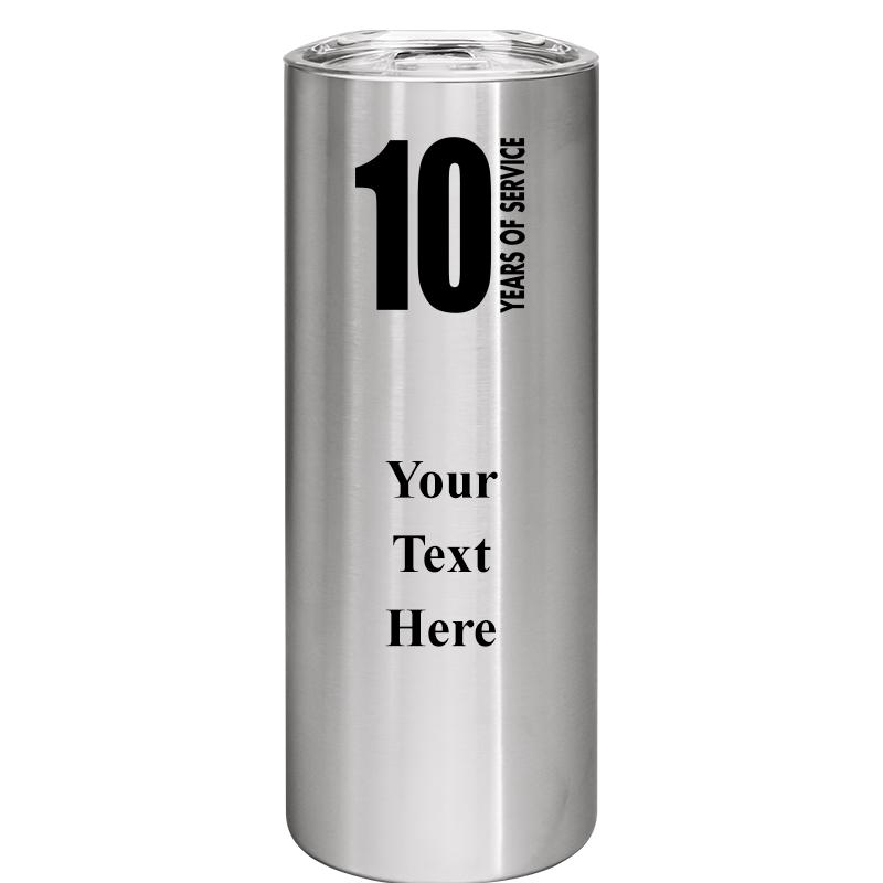 SLIM TUMBLER 20OZ SILVER