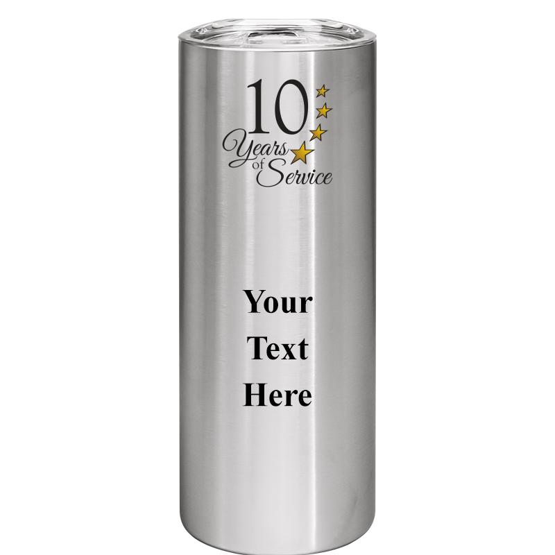 SLIM TUMBLER 20OZ SILVER