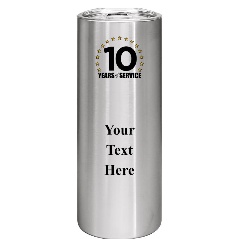 SLIM TUMBLER 20OZ SILVER