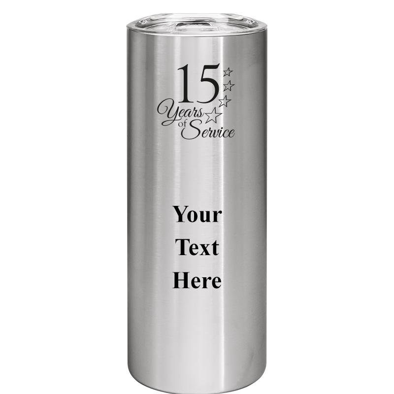 SLIM TUMBLER 20OZ SILVER