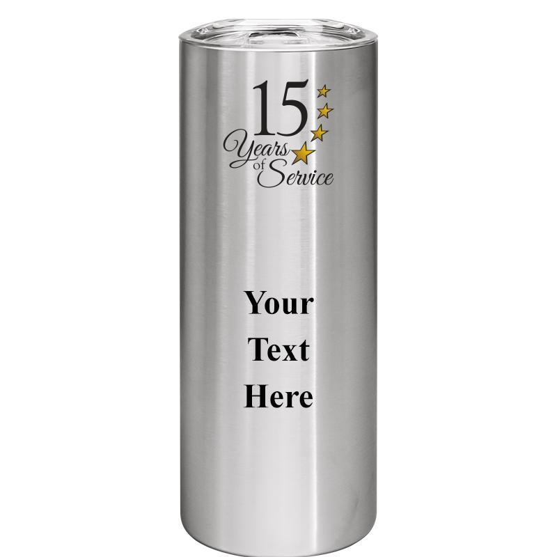 SLIM TUMBLER 20OZ SILVER