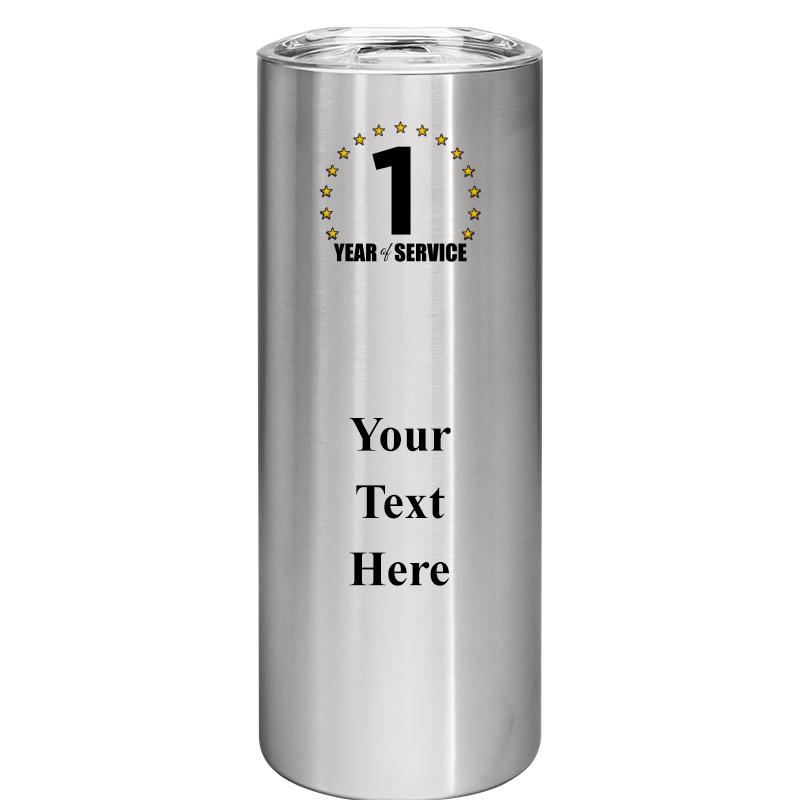 SLIM TUMBLER 20OZ SILVER
