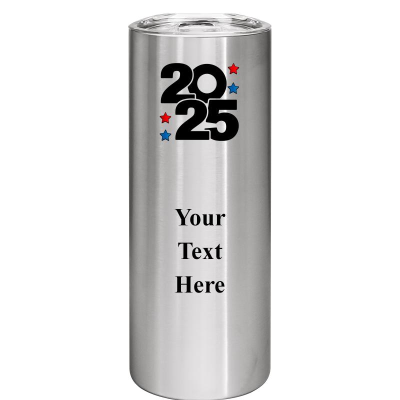 SLIM TUMBLER 20OZ SILVER