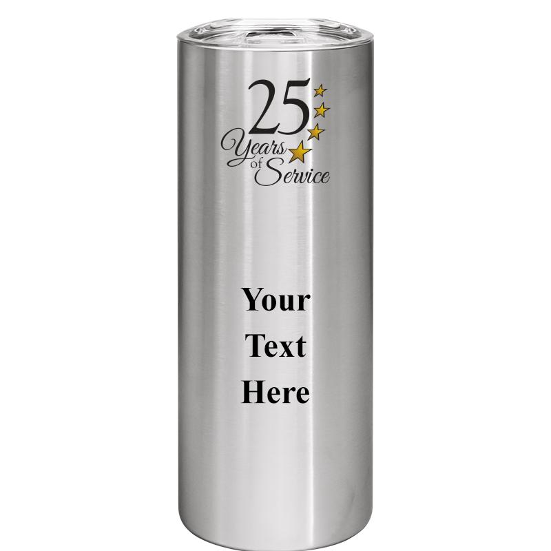 SLIM TUMBLER 20OZ SILVER