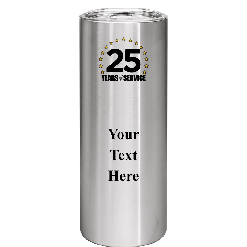 SLIM TUMBLER 20OZ SILVER