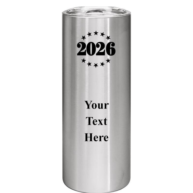 SLIM TUMBLER 20OZ SILVER