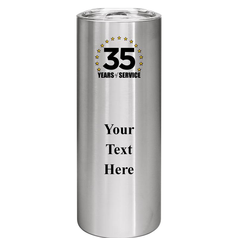 SLIM TUMBLER 20OZ SILVER