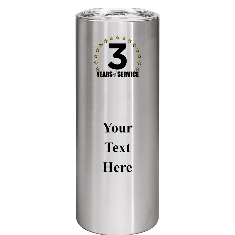 SLIM TUMBLER 20OZ SILVER