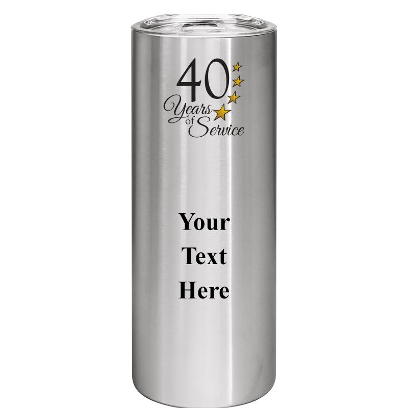 SLIM TUMBLER 20OZ SILVER