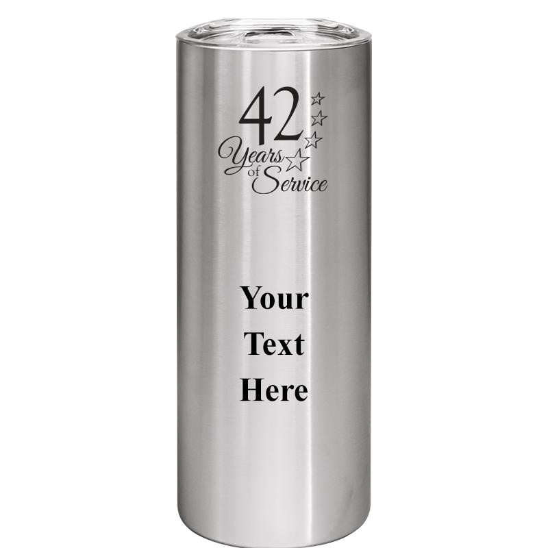 SLIM TUMBLER 20OZ SILVER
