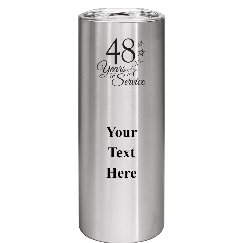SLIM TUMBLER 20OZ SILVER