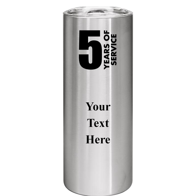 SLIM TUMBLER 20OZ SILVER